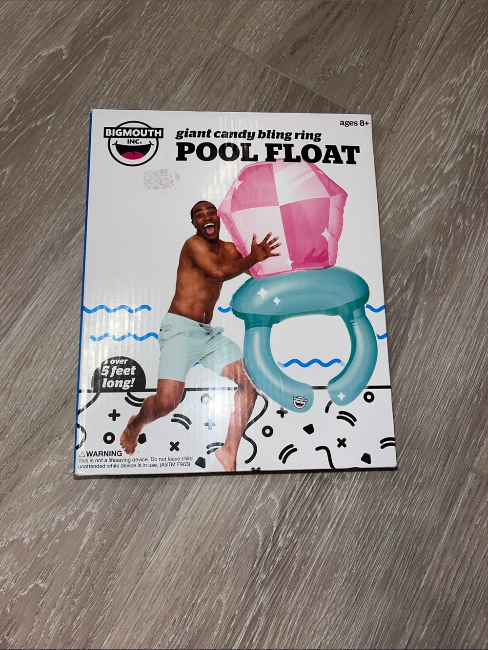 New! Giant Candy Bling Ring Inflatable Pool Float Toy Bachelorette Party